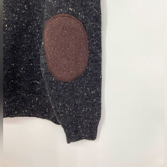 NWT Nordstrom Patch Merino Wool Blend Men's Sweater Size XXL Dark Grey MLNG - Picture 5 of 12